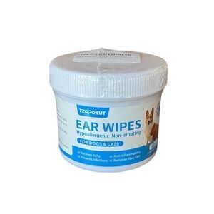 Dog Ear Cleaner Wipes - Otic Cleanser for Dogs (50)